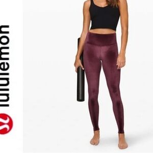 Lululemon Wunder Lounge High Rise Legging- velvet, garnet size 12